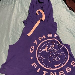 Gymshark crop vest hoodie medium